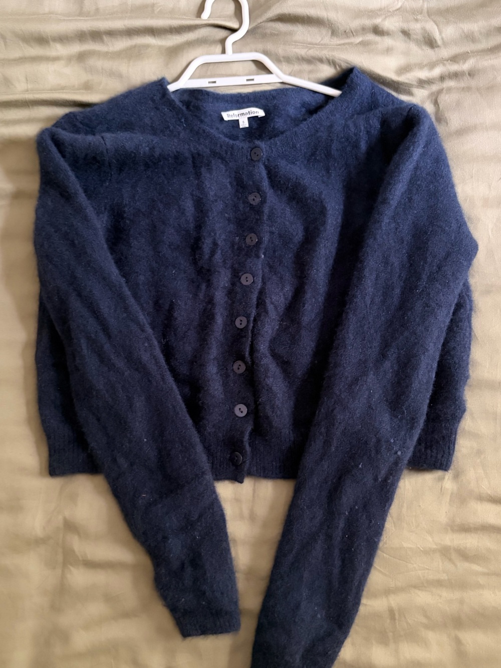 Reformation Clara Cashmere Crew Cardigan